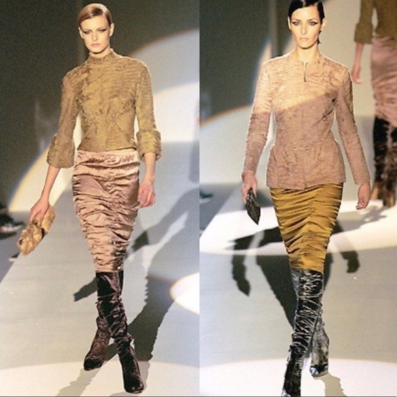 Tom Ford x Gucci Velvet Over The Knee High Heel Boots - Picture 12 of 13